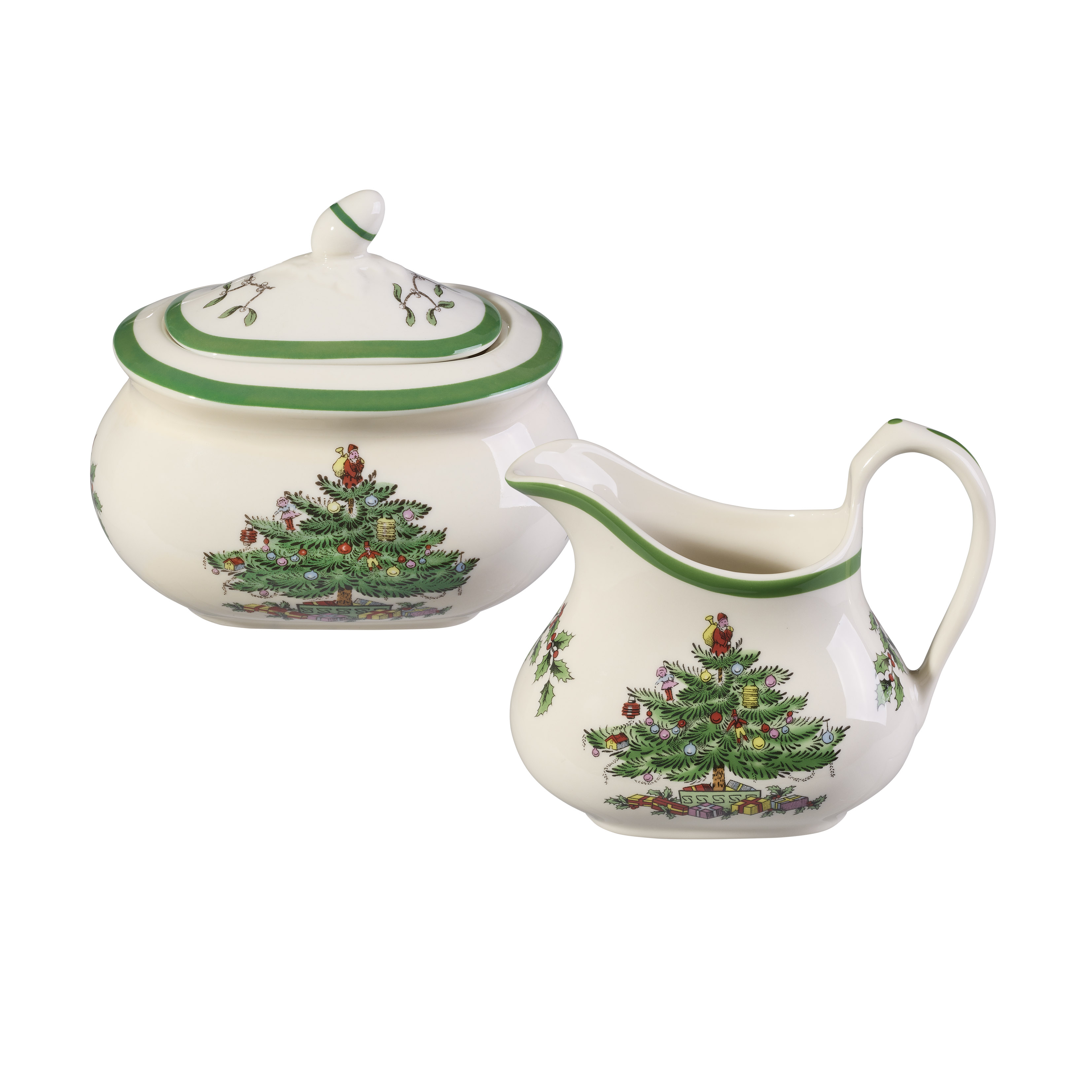 Christmas Tree 3 Piece Sugar & Creamer Set image number null